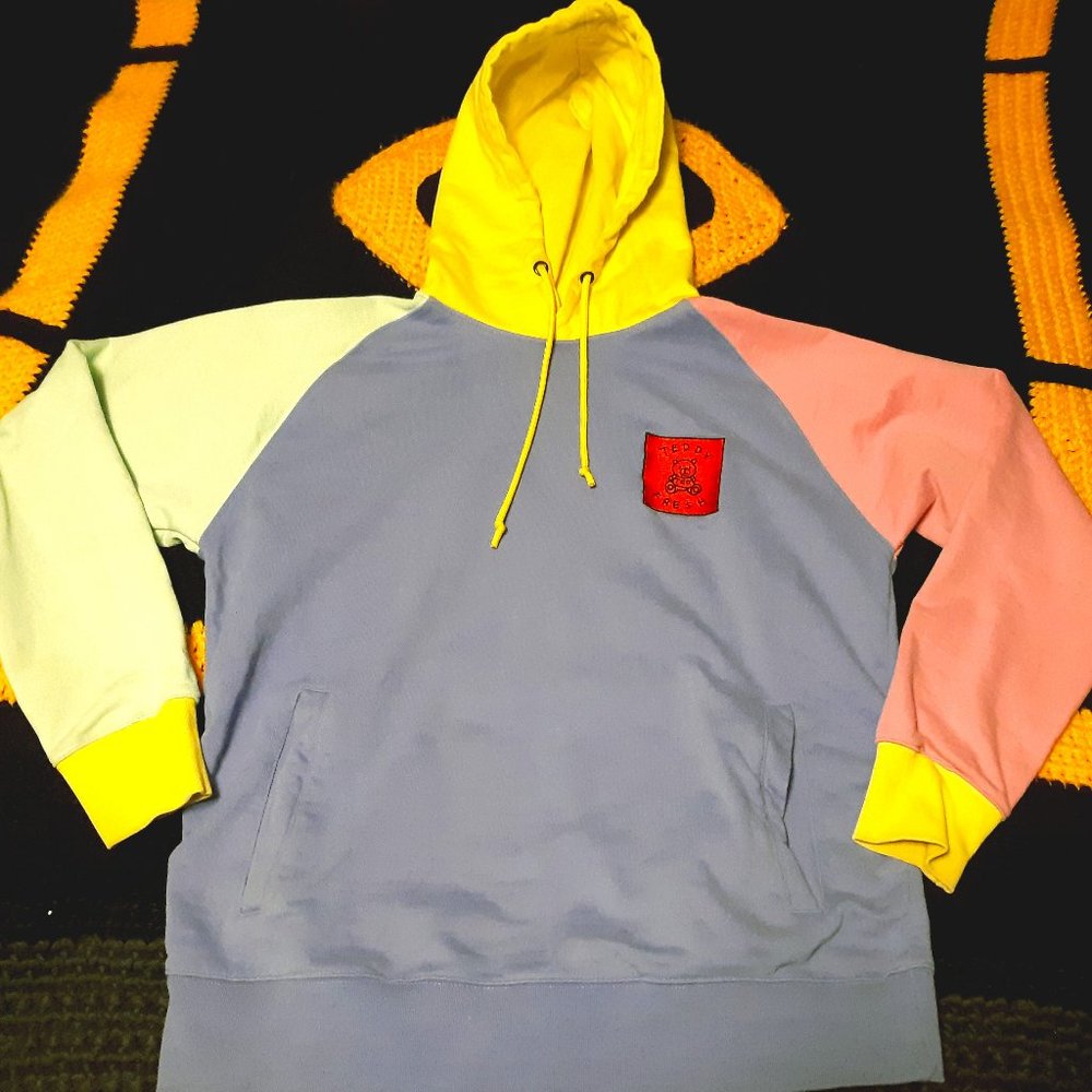 Teddy Fresh Color Block Pastel Hoodie